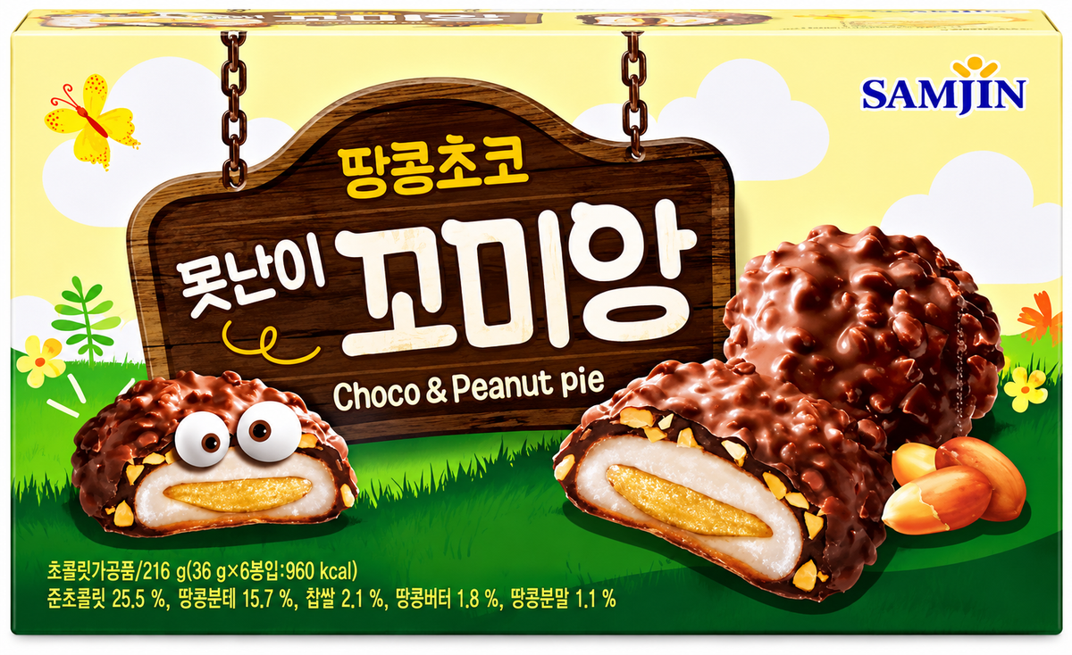 チョコ&ピーナッツ餅パイ
